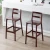 Import Bar stool Nordic Furniture Cheap Supplier Rustic Classic High Chair Modern Fabric Wooden Bar Stool with Back from China