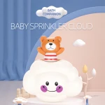 Bear cloud shaped cute baby animal bath water toy plastic toddler shower spray with high quality