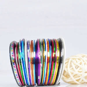 Beauty Designs Colorful Striping Metallic YarnTape Nail Art Line