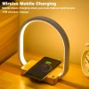 bedroon bedside Wireless Charger Led Table Lamp Reading Lamp with Touch Switch natural beech wood desk lamp