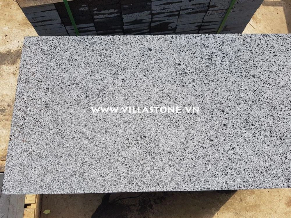 BEST PRICE Basalt lava stone with holes- paving and wall cladding