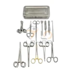 Best Product Animal Surgery Kit With Steel Box High Quality Veterinary Instrument Set