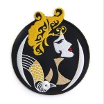 Best Sale Custom Western style Women image embroidery badge for clothes accessories