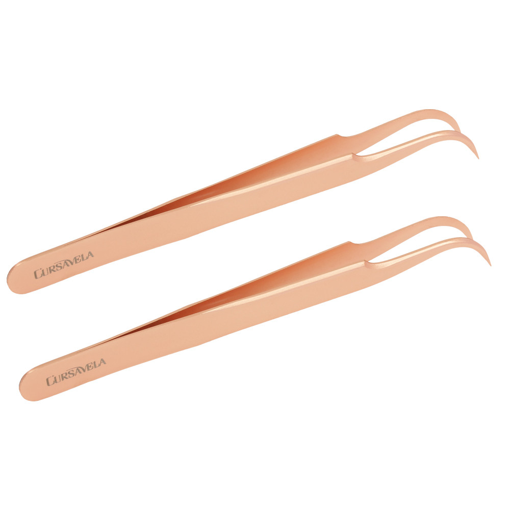 Buy Best Tweezers For Eyelash Extension Straight And J Curved Pointed Tweezers Professional