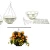 Import Betta Basket 2 Piece Hanging Planter, White from China