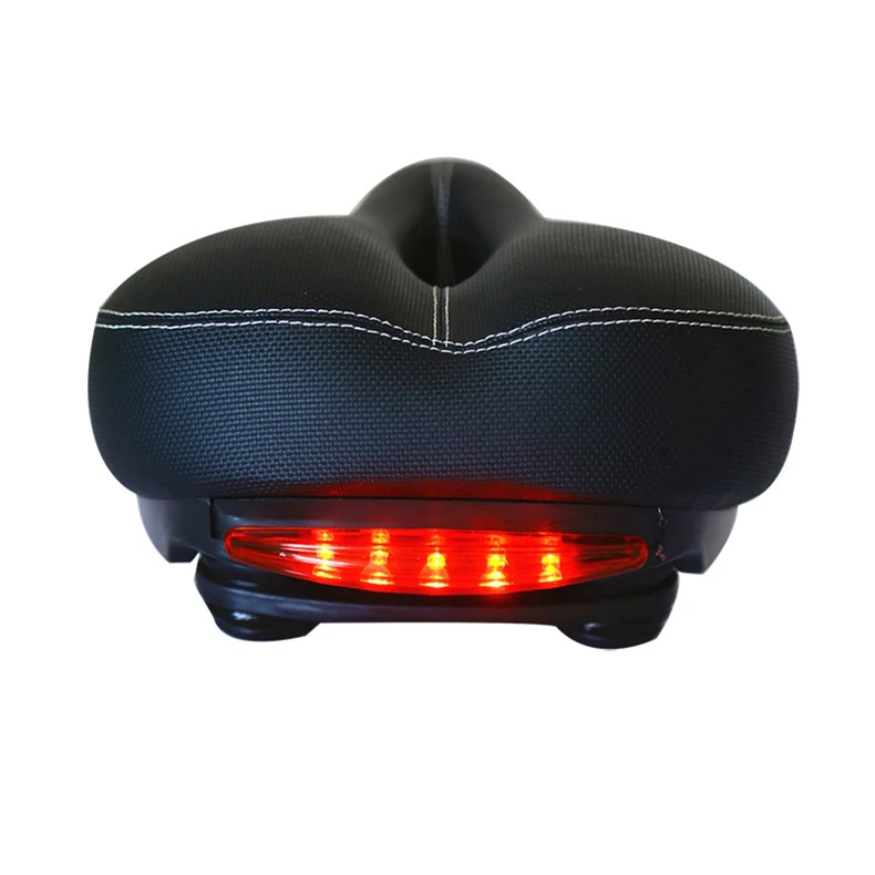 Bicycle saddle with taillights shock absorber seat suitable for bicycle mountain bike comfortable bicycle seat