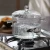 Import Big size glass casserole with glass lid Borosilicate pyrex glass cooking pot with double-ear from China