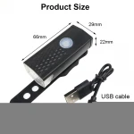 Bike Light USB Rechargeable 3 Mode Bicycle Front Light lamp Bike Headlight Cycling LED Flashlight