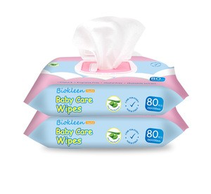 Biokleen Baby Cloth Wipes With Essential Oil To Hydrate and Protect Skin,80ct/Pack,24Packs/CS