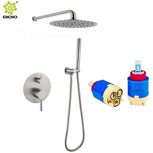 Black bathroom accessories Stainless steel 304 bath shower faucet concealed hot and cold mixer shower set
