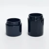 Black Glass Jars  with CR matte smooth Lid  Straight Side  Glossy Black Glass Jar  Black Child Resistant Flush Cap