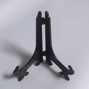 Black Plastic Display Easels Curved Folding Stands Hinged Easels