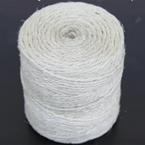 Bleached white sisal twine jute yarn product for carpet home decor