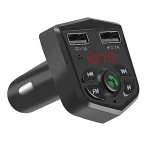 Bluetooth 5.0 Car Kit Wireless Handsfree Transmitter with FM 3.1A Fast Charging Dual USB Charger Car MP3 Player Support TF Card