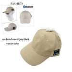 Bluetooth music baseball cap sun hat sports outdoor cap/high quality embroidery Hiphop music Bluetooth snapback cap