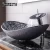Import Boweiya Boat Shaped Bowl Artistic Coloured Tempered Glass All in One Italian Commercial Bathroom Sink and Countertop from China