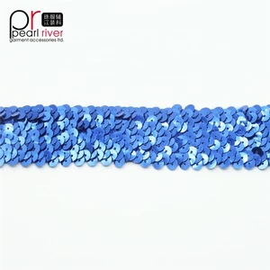 Braided sequins lace sewing craft elastic sequin border ribbon trim