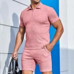 Breathable Mens Summer Set T-shirt With Matching Shorts Gym Short Sets For Men T Shirt And Short Set Men