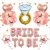 Import Bridal Shower Decorations Bachelorette Party Decorations Supplies Rose Gold Party Decorations Bride Banner Foil curtain from China