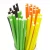 Import Bright Colors eco friendly biodegradable reusable paper straw drinking printed in bar accessories from China