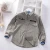Import British style kids cotton t shirt long sleeve boys buttons shirts from China