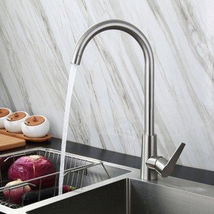 Brushed SUS304 Stainless Steel Kitchen Faucet Hot And Cold Water Mixer Tap Good Quality Kitchen Sink Healthy Faucet