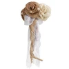 Burlap dried artificial wedding bridal bouquet flowers