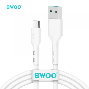 BWOO top quality 3a type c fast charging usb cable pvc fabric custom mobile phone type-c usb charger data cable