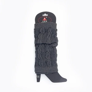 Cable high-elastic long leg warmers custom oem warm winter women&#39;s leg warmers