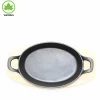 Camping cookware round skillet with double handles