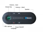 Car Accessory bt 4.2+EDR audio receiver Car Kit car transmitter Auto Wireless Handsfree Speakerphone with Clip Speaker Phone