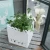 Import carved small white hot square decoration indoor flower plastic planter pot from China