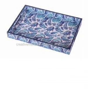 Casted Meena Coated Wood Serving Trays Packaging Trays Wood Serving dishes wooden platters