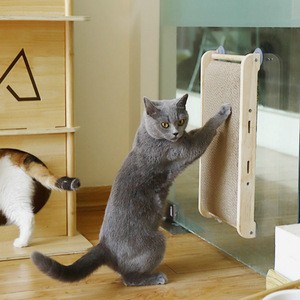 Cat scratch board toy lounge cardboard with wood pet furniture Cat Scratching Post