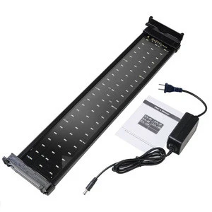 CE certification Ultra-thin White and Blue Fish Tank LED Aquarium plants Light with Extendable Brackets