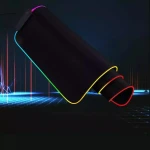 CE certified  Full English packaging 300 * 800 * 4mm custom lighting colorful RGB mice pads led game non-slip USB mouse pad