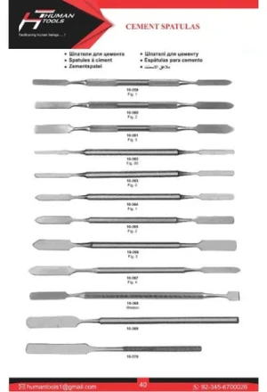 cement mixing dental spatula made of high quality of stainless steel dental instrument by human tools pakistan