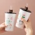 Import Ceramic Fun Travel Mug with Glass Straw and  Lid Cute Porcelain Screw lid travel mug from China