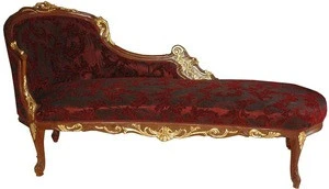 chaise lounge French baroque gold color