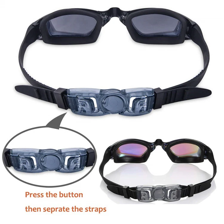 Cheap Oem Customize No Leaking Anti Fog Uv Protection with Soft Silicone Nose Bridge Swimming Goggles