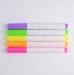 Cheap plastic barrel colored chisel tip highlighters