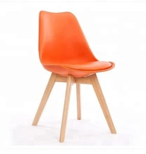 cheap restaurant furniture armless foam comfortable design chair industry high quality PP plastic modern tulip dining chair