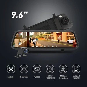 Cheaper 9.3inch not Android DUAL Cameras DVR FULL HD1080P Car Black box with ADAS