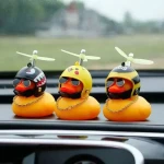 Cheaply Hard hat horn light toy broken duck bicycle horn luminous tiny ducks cute yellow duck childrens rubber bicycle bell