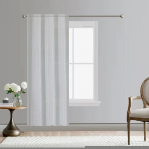 cheaps sheer window curtains vertical sheer blinds curtain striped jacquard simple household tulle sheer curtain
