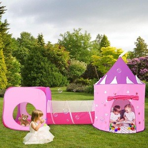 Children Children Princess Castle Play Tent Foldable Pop Up Pink Play Tent/House Toy for Indoor &amp; Outdoor Use
