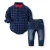 Import Childrens clothing set spring Baby Boys child denim suit set long sleeve dress shirts+trousers jeans+tie from China