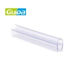 China GUIDA frameless hard plastic durable glass shower for shower room sliding door seal strip