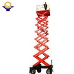 China new 4wheels mobile scissors lifting platform/Table for sale