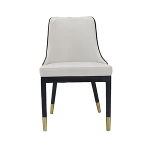 China wooden leather metal dining chair Made in china Cashmere fabric dining chair